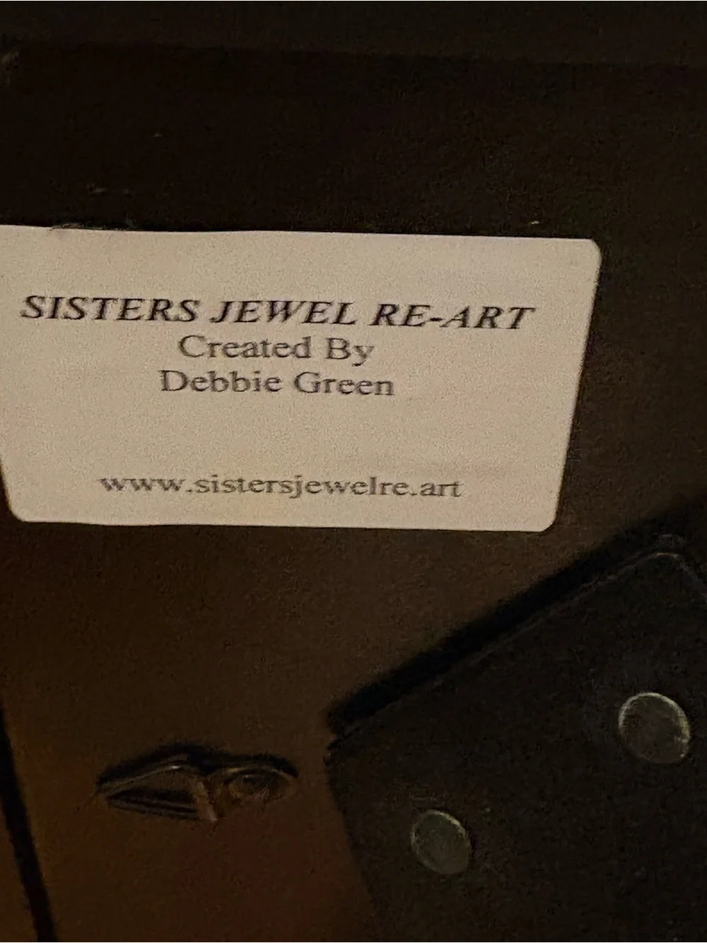 Debbie Green Sisters Jewel Re-Art Guitar Jewelry Assemblage Framed Art